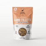 Canine Cravers Single Ingredient Dog Treats – Premium Lamb Fillets - Human Grade Air Dried Hypoallergenic Pet Food – Grain, Gluten, and Soy Free – 100% All Natural – 150 G