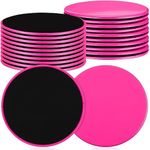 Jenaai 24 Pcs (12 Pairs) Core Sliders Exercise Glider Discs Bulk for Group Training Classes Fitness Slider for Working Out Dual Sided Core Gliding Discs AB Pads for Carpet Hardwood Floor (Rose Red)