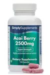 Acai Berry Capsules | 120 High Strength 2500mg Capsules | Vegan & Vegetarian Friendly | Manufactured in The UK