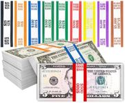 Money Bands Currency Sleeves Straps – Made in USA (Pack of 330) Self-Adhesive Assorted Money Wrappers for Bills Color Coded Wraps Meets ABA Standards, 7.5 x 1.25 inches – Counter Recyclable Kraft Pape