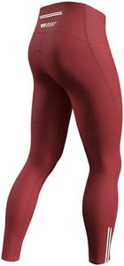 Lo.gas Mens Cycling Pants,4D Padded Road Bike Bicycle Tights Outdoor Biking Leggings with Pockets Red-2024 2XL