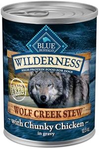 Blue Buffalo Wilderness Wolf Creek Stew High Protein, Natural Wet Food for Dogs, Hearty Chicken Stew in Gravy, 12.5-oz cans, 12 Count