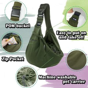 NATUYA Dog Sling Carrier – Green, Hands-Free Pet Travel Bag
