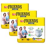 Friends Classic Adult Diaper M Size Pants | 30 Count (Medium) | Waist 25 – 48 inch | Aloe Vera | Unisex | Leakproof | Quick & Even Absorption | Long Protection hours | Brief-Like Fit | Odour Lock | Elastic Waist & Anti-Bacterial Absorbent Core