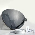 SSL Satellites 80CM Zone 2 Freesat HDR Satellite Dish DIY Self Installation Kit, Latest Dish with Quad LNB, 10 Meter Twin White Coax Cable, All necessary Brackets, Bolts and SATELLITE FINDER