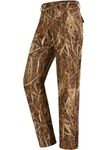 NEW VIEW Womens Camo Hunting Pants, Warm Fleece Lined Hunting Trousers, Lightweight Hunter Pants for Deer Duck Turkey Hunting, Nv Camo Reeds, Small