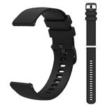 GOHHME Silicone Watch Band for Men Women 18mm 20mm 22mm Watch Strap for Samsung Galaxy Watch for Garmin Watch for Huawei Watch for LG Watch and More, Black, Gray, Navy Blue, Military Green, Light Pink, Red