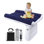 Inflatable Toddler Airplane Bed,Airplane Bed for Kids,Portable Toddler Travel Bed with Manual Inflatable Pump,Seat Belt and Travel Bag