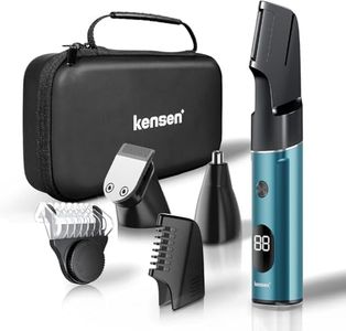 kensen Body Hair Trimmer for Men 3-in-1 Beard Trimmer for Men, Manscape Men's Groin & Pubic Hair Trimmer IPX6 Waterproof Wet/Dry Hair Clippers for Mens Rechargeable Electric Razor for Mens (Blue)