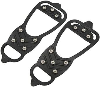 Crampons, Flexible Ice Cleats Lightweight 1 Pair for Walking On Snow and Ice(L)