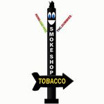 20Ft Tall Smoke Shop Air Inflatable Tubeman Dancer with Arrow | THC Hookah Hand Pipes Dancing Perfect Way Get Your Business Brand Noticed Tube Puppet Guy 20ft Sky Dancers Without Blower Black Color