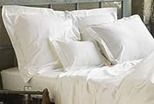 Linen Galaxy T400 White Egyptian Cotton Sateen Satin Flat Sheets Fitted Sheets Hotel Quality (Pillow Cases Sold Separately) All Items Sold Separately (King, Fitted Sheet)