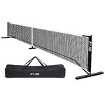 Portable Pickleball Net System, FOME 22 FT Pickleball Net Portable Outdoor Regulation Size Pickleball Nets and Accessories with Carry Bag Steady Steel Frame Strong PE Pickle Ball Net