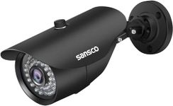 SANSCO Super FHD 1080p Security CCTV Bullet Camera for Surveillance System, 1920x 1080 Pixels, Night Vision, 3.6mm Lens Weather and Vandal Proof Casing, Black (Non-WiFi)