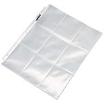 Amazon Basics 9 Sleeve Card Protectors Binder Sheet - Pack of 100