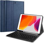 ProCase Keyboard Case for iPad 10.2 9th 2021/ 8th 2020/ 7th 2019, Wireless Magnetically Detachable Keyboard and Stand Folio Case -Navy