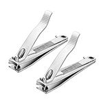 AZLIFEEU Nail Clippers 2 Pack Nail Cutter for Thick Toenails, Toenails Clippers with Heavy Duty Stainless Steel