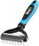 BOSHEL Undercoat Rake For Dogs - Premium Double Sided Dog Grooming Brush - Dog Deshedding Brush - Dematting Comb For Dogs - Deshedding Tool Dog Comb & Cat Comb - Dog Hair Brush - Pet Grooming Tool