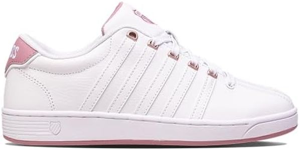 K-Swiss Women's Court Pro II CMF Sneaker, White/Foxglove/Raindrops, 9 M