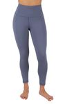 90 Degree By Reflex High Waist Squat Proof Capris - 22” Interlink Workout Capris, Grisaille, S