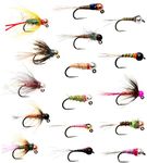 Outdoor Planet 36 Producing Tungsten Nymphs and Perdigon Wet Fly Fishing Flies Assortment | Trout, Bass, Grayling Fishing Lure Set