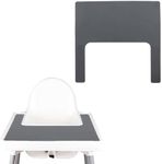 Silicone High Chair Placemat for IKEA Antilop Chair,Baby Dark Grey Color High Chair Tray Finger Foods Placemat for Baby, Toddlers