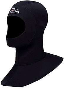 3MM Neoprene Scuba Diving Hood with Shoulder Wetsuit Hood Snorkeling Hat for Men Women, Bib Dive Cap Surfing Thermal Hood for Kayaking Snorkeling Swimming Sailing Canoeing Water Sports (XXL)