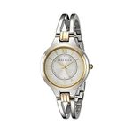 Anne Klein New York Analogue Silver Dial 2-Tone Open Bangle Women's Watch