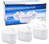 3 Pack Water Filter for All Brita Maxtra,Maxtra+,Mavea Jug Refills Replacement Cartridges