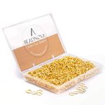 BEADNOVA 7mm Open Jump Rings for Jewelry Making Gold Jewelry Jump Rings for Keychains and Earrings (900Pcs)