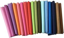 Qililandiy 17 pcs 18" x 22"（46 * 56cm）Cotton Fat Quarter Bundle Assorted Colors Fabric Bundle Quilting Fabric for Sewing and DIY Crafting