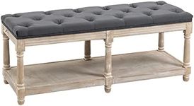 HOMCOM 2-Tier Bed End Bench, Vintag