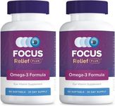 Focus Relief Plus Dry Eye Formula (180 ct. 60 Day Supply) Dry Eye Omega 3 Supplement - Dry Eye Relief Supplement - Omega 3 Fish Oil for Dry Eye