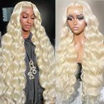 613 Blonde Lace Front Wig Human Hair 13x4 Lace Front Wigs Human Hair Body Wave 22Inch Pre Plucked with Baby Hair 150% Density Brazilian Lace Frontal Human Hair Wigs for Women (22Inch)