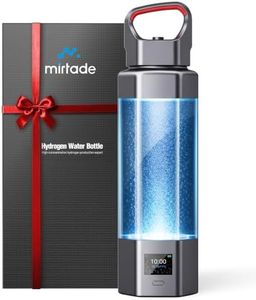 Mirtade Hydrogen Water Bottle Generator Up to 10000+ PPB,Portable Hydro Water Machine with Handle,Self-Cleaning SPE/PEM Ionizer,12oz for Travel Home Office Sports & Daily Thoughtful Gifts(Gray)