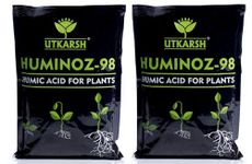 UTKARSH Huminoz-98 Humic Acid (98%) for Plant | Plant Fertilizer for Potted Plants | Plant Growth Enhancer, Soil Conditioner, Improves Plant Root System | (Set of 2 of 900 gm; 1.8 Kg)