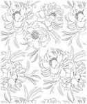 HAOKHOME 93251-1 Black Wallpaper Peel and Stick Removable Sketch Floral Black/White Vinyl Stick on Mural 17.7in x 9.8ft