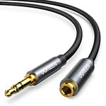 UGREEN Headphone Extension Cable 3.5mm Extension Gold Plated Stereo Jack Male to Female Aux Extension Cable TRS Auxiliary Extender Compatible with iPhone iPad Smartphones Tablets Media Players, 6.5FT