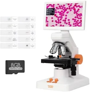 MT3-5 Wireless Digital Microscope for Kids Adults, 1600X USB Microscope with 7-inch Touch Screen, Professional Electron Scope with 8MP Camera and 3D Stage for Students Adults School Lab