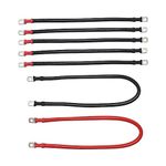 eseegoo Golf Cart Battery Cables Wiring Kit 4 Gauge 7 PCS for 36v & 48v EZGO TXT & Medalist 1994-UP, AC/DC Wire Welding Battery Pure Copper Flexible Cable with Heavy Duty Terminal Connector