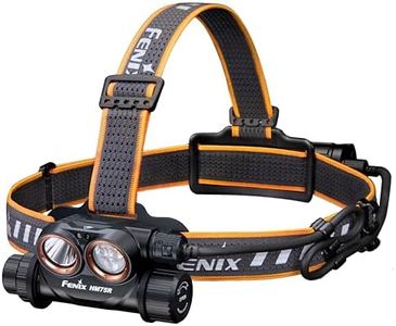 Fenix HM75R Rechargeable Headlamp | 1600 Lumen USB-C Rechargeable Headlamp | Headband Light for Site Operation, Search, Rescue, Caving, Hiking | Spotlight, Floodlight, Red Light Lighting Modes - Black