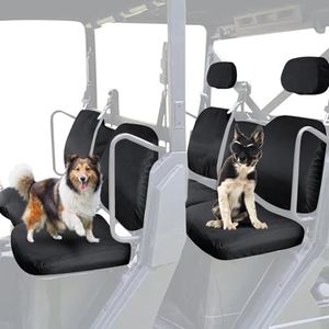 StarknightMT Ranger Seat Covers with Headrest Covers, Ranger 1000 Seat Cover Compatible with Polaris Ranger Crew XP 1000 2017-2021, Ranger Crew 1000 Premium 2020-2025 Black