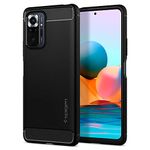 Spigen Rugged Armor Back Cover Case Compatible with Redmi Note 10 Pro and Redmi Note 10 Pro Max (TPU | Matte Black)