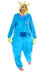 Everglamour flannel fleece Onesie/Body Suit, Unisex-Adult, Blue, Medium