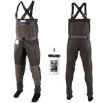 Fishing Waders, Breathable Stocking Foot Waterproof Wader, Fishing Clothing, Fly Fishing Affordable, gray, M