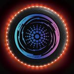 49 LED Flying Disc- Extremely Bright, Light Up Flying Fresbee, 175g Ultimate Sports Disc for Adult/Men/Boys/Teens/Kids Birthday, Lawn, Outdoor, Beach, Camping Games Gift (Red LEDs)