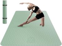 HAPBEAR Extra Large Yoga Mat - 72"x48"x8mm (1/3 inch), Non-Slip, Durable, Eco-Friendly, Thick Wide Exercise Mat for Home Workouts, Yoga, Pilates, Stretching, Meditation (Barefoot Exercise)