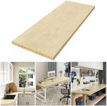 ROOMTEC Butcher Block CounterTop, Unfinished Birch Solid Wood Countertop for Table Top, DIY, Washer Dryer Counter Top, 72" L x 25.56" W x 1.5" T