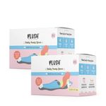 Plush Ultra Thin Panty Liners For Women Daily Use, 40 Liners 150mm - Pack of 2 | Pure US Cotton Liner Pads For Rash Free Periods | Soft Cotton Surface For Comfort On Non-Period Days