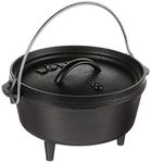 Lodge L8CO3 Logic Pre-Seasoned 2-Quart Camp Dutch Oven with Iron Lid (Black)